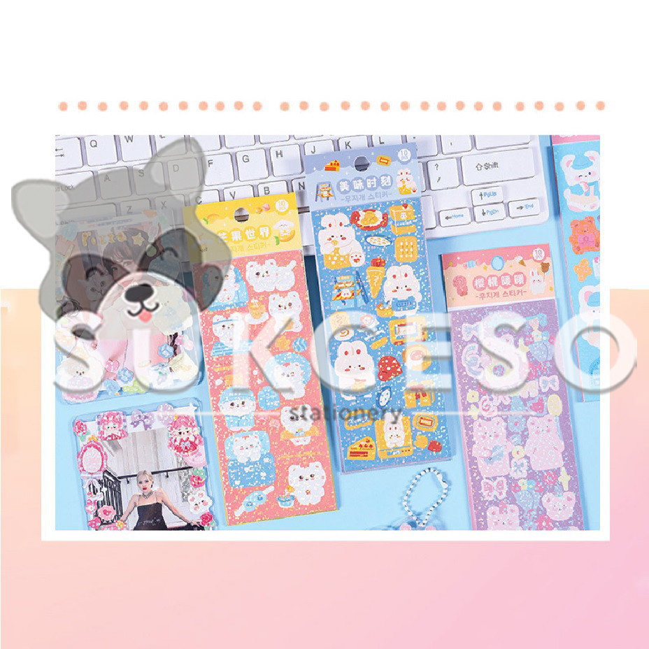 

House of Rainbow Hologram Diary Deco Stickers Isi 10 Lembar