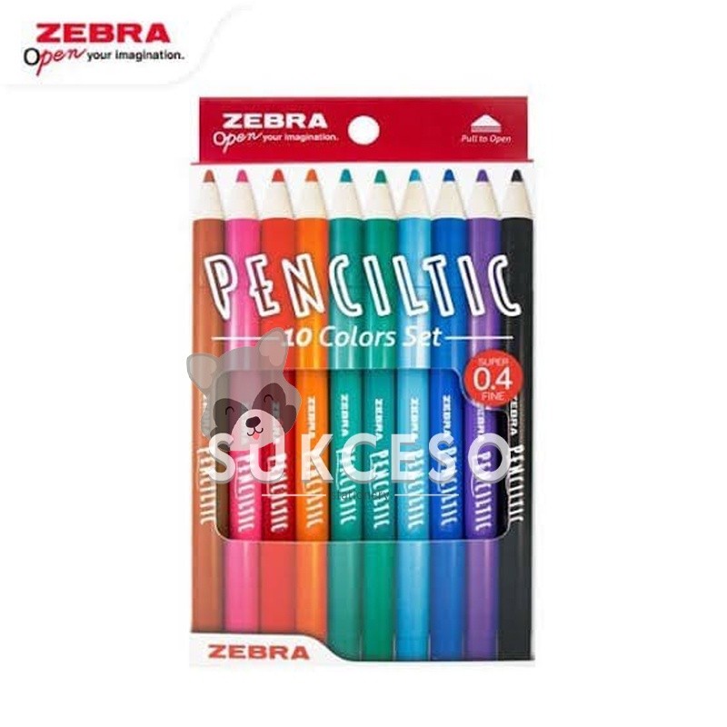 

Penciltic Zebra Warna 10 Colours - 0.4 mm / Pencil tic Fineliner Set