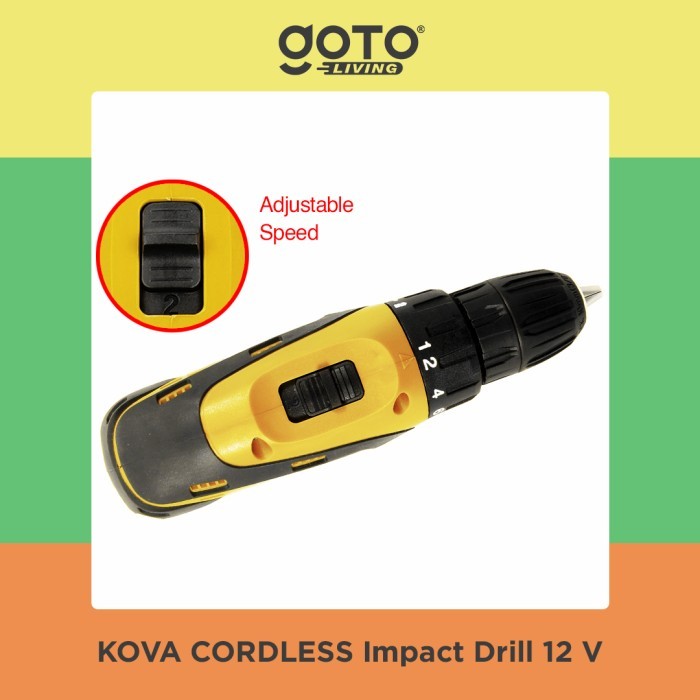KOVA Mesin Bor Baterai Tangan Cordless Drill 12V