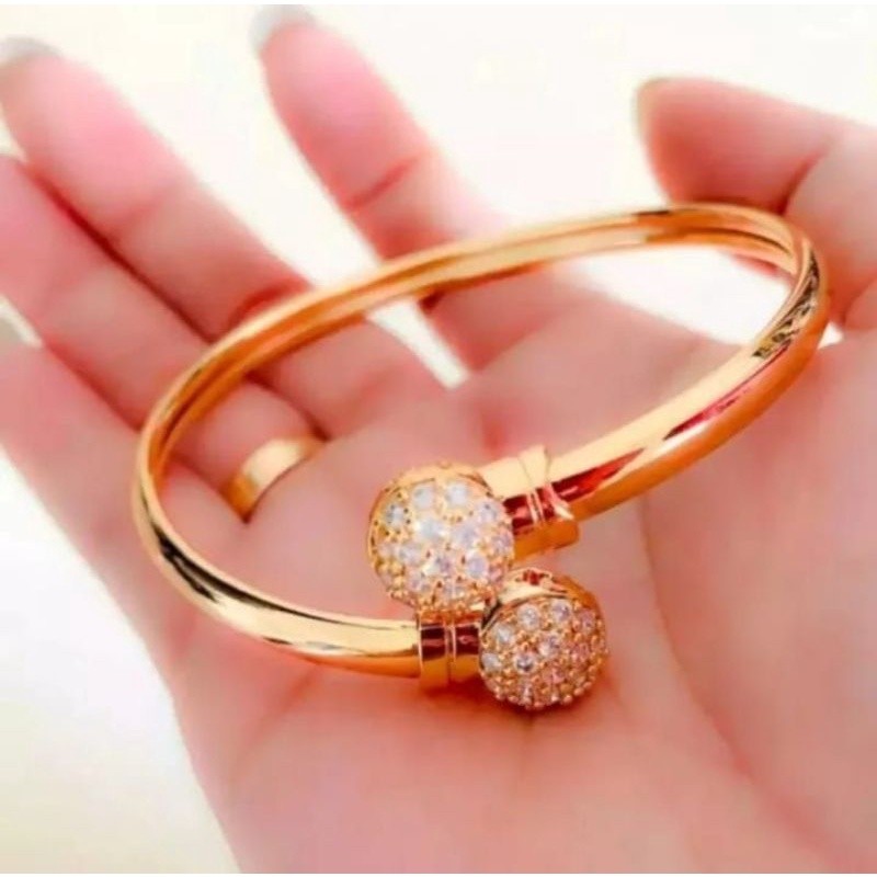 GELANG WANITA TITANIUM ASLI ANTI LUNTUR