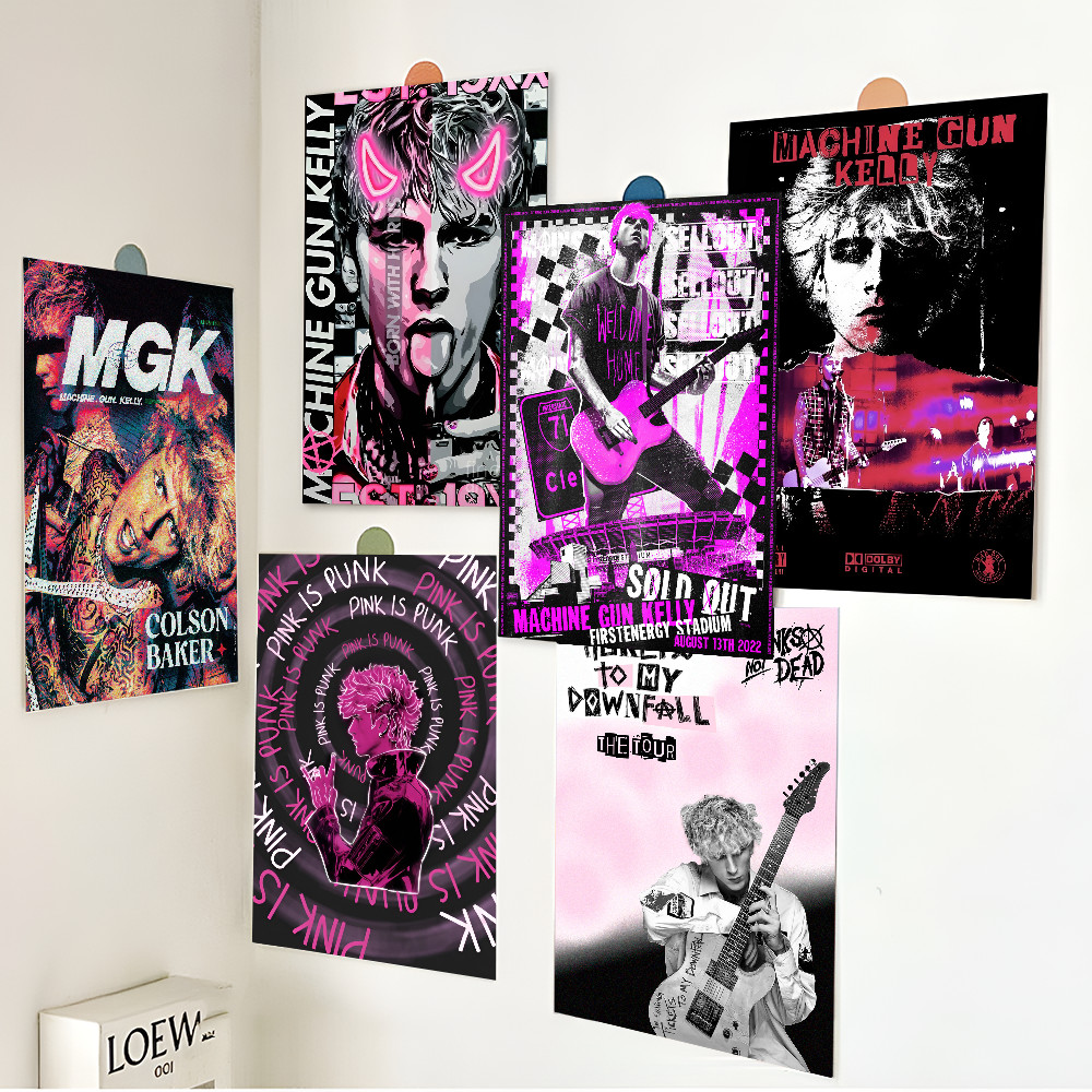 

MGK M-Machine Gun K-Kelly Rapper Good Quality Prints and Posters Whitepaper Prints Posters Artwork Wall Decor