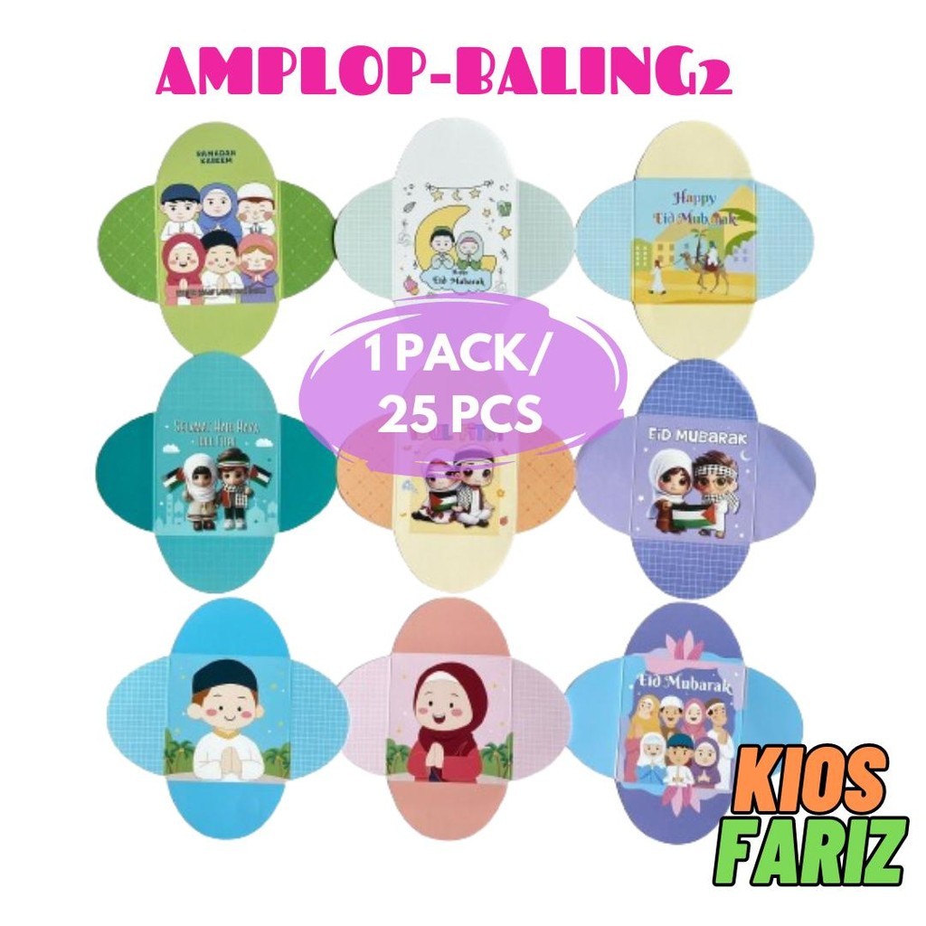 

Amplop Lebaran Lucu Lipat Amplop THR Baling-Baling Isi 25pcs ( 1Pack ).
