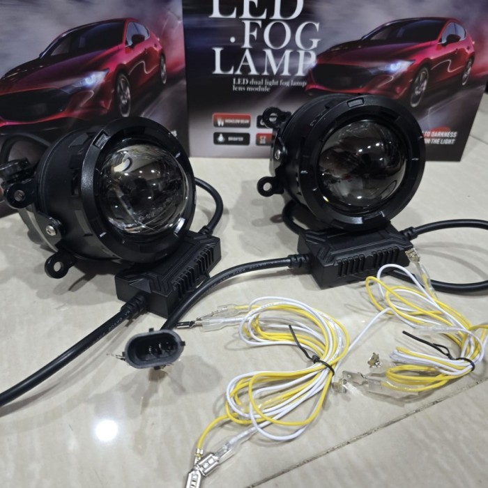 FOG LAMP BI LED 3inch 4 WARNA DC12V KONE HONDA CRV CIVIC BRV JAZZ