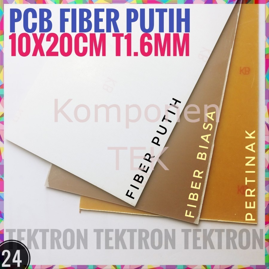 PCB FIBER PUTIH 10X20cm Board Tembaga Polos SINGLE SIDE T 1.6mm Papan Komponen 10cm 20cm 10x20