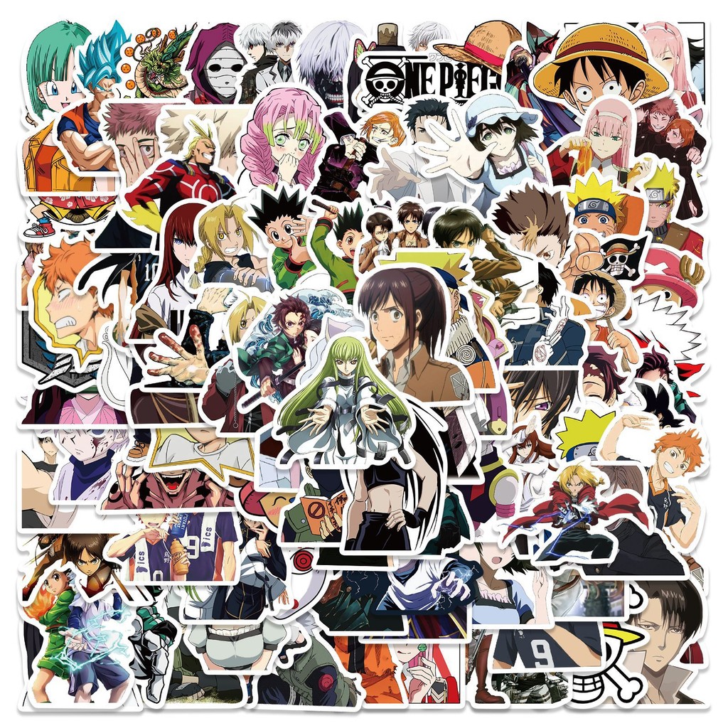 

100PCS Mix Anime Stickers Waterproof DIY Graffiti Phone Laptop Luggage Guitar Notebook Cup Cartoon Stickers Kids Toy