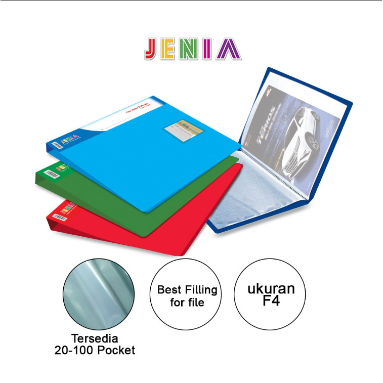 

( StaLand ) CLEAR HOLDER JENIA F4 / Document Keeper Map File Dokumen Folder JENIA F4 Folio