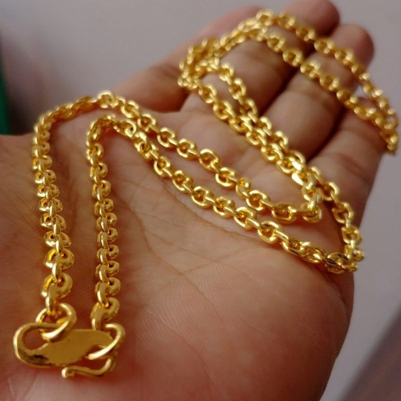 Kalung Rantai Medan Lapis Emas 24k