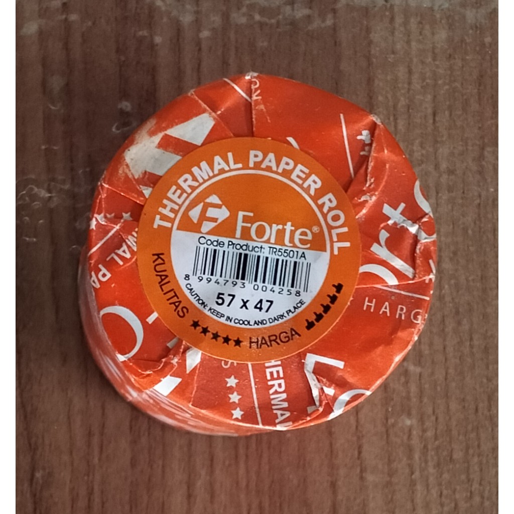

KERTAS KASIR THERMAL ROLL merek Forte berbagai ukuran