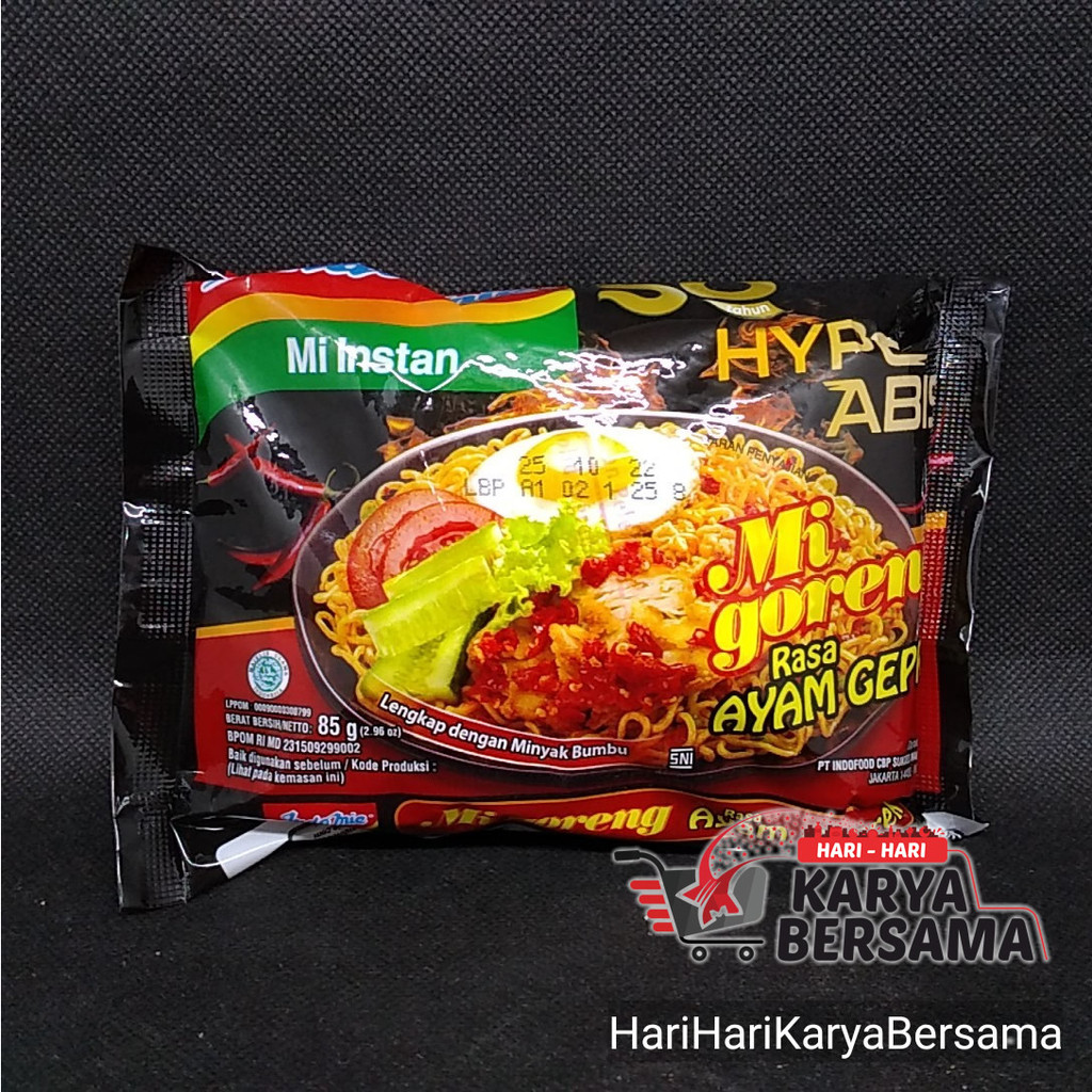 

MIE INSTAN INDOMIE GORENG AYAM GEPREK HYPE ABIS 85GR