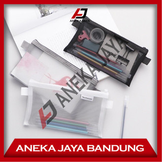 

[AJB] Stationary Kotak Pencil Tempat Pensil Jaring Transparant Polos Import tepak sekolah