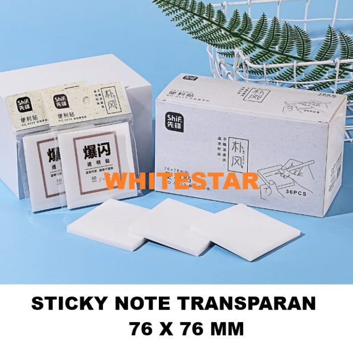 

sticky note transparan 76 x 76 mm/ 3" x 3" inch notes