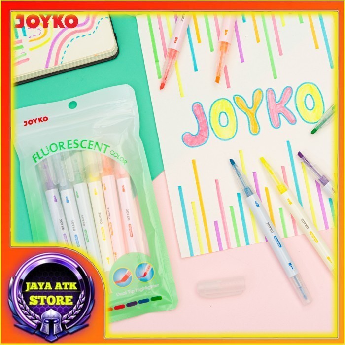 

JOYKO Penanda Berwarna Highlighter HL-100 1 Set 6 Warna Fluorescent