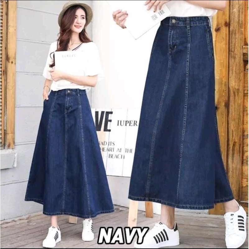 [New Year Sale] Rok Jeans Wanita 7/8 # Rok Jeans Terbaru 2023 # Rok Jeans