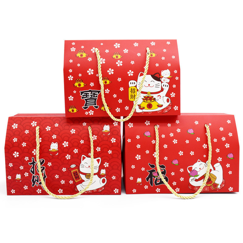 

PAPER BAG SINCIA LUCKY CAT BOX KUE HAMPERS IMLEK TAHUN BARU CHINA CAO CHAI MAO