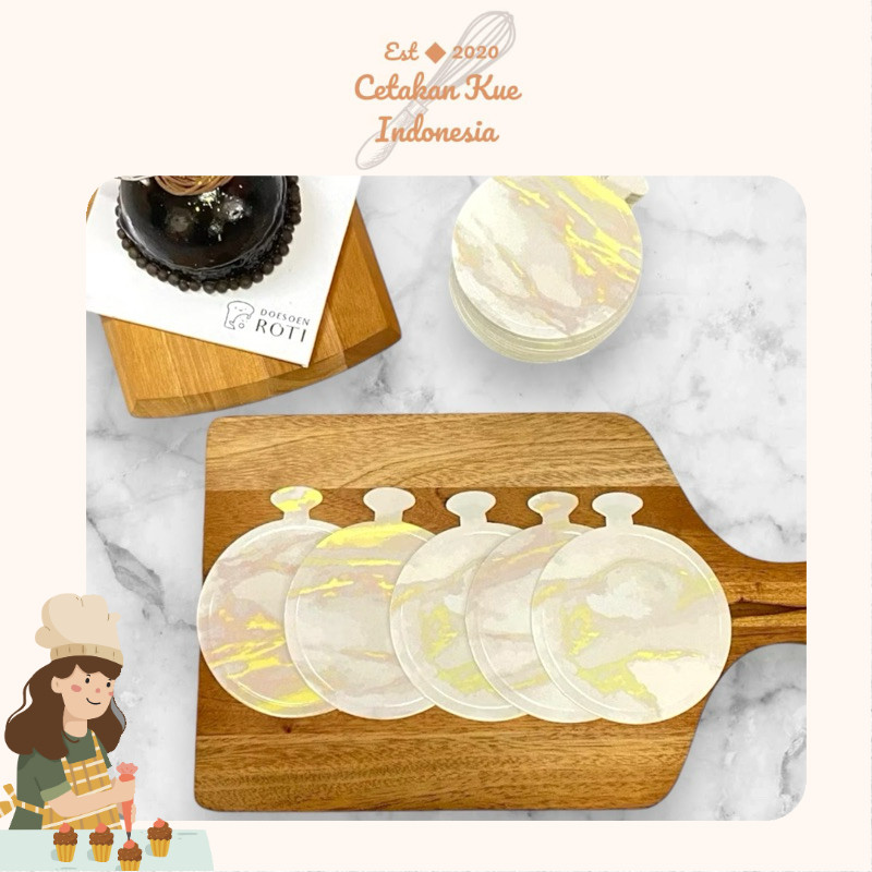 {CKI} Premium Alas Tatakan Kue Tiramisu Donat Alas Kue Donat Putih Tatakan Kue Cheese Cake Mini Roun