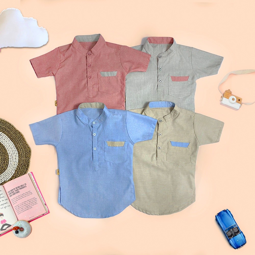 Deulis Baju Koko Anak Laki - Laki Muslim Usia 2-7 Tahun Afnan