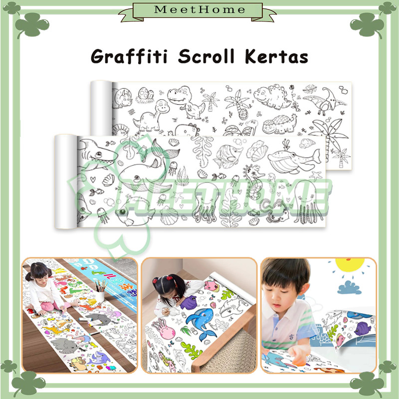 

3 Meter Graffiti Scroll Kertas Mewarnai Jumbo