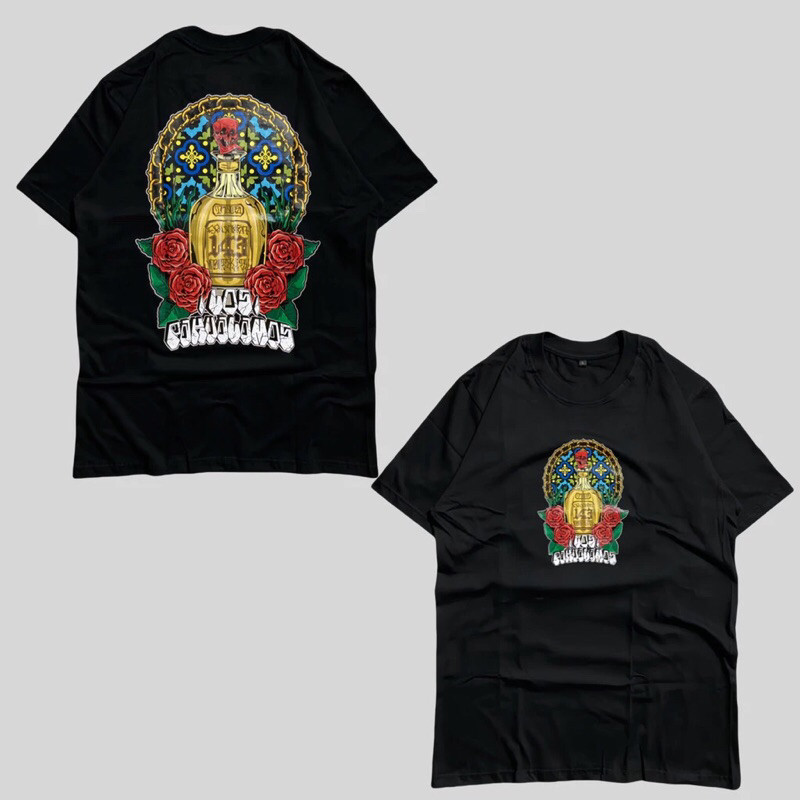 Tshirt LOS PAKUALAMOS X TRADE 143 Black Cotton combad 24s Tebal