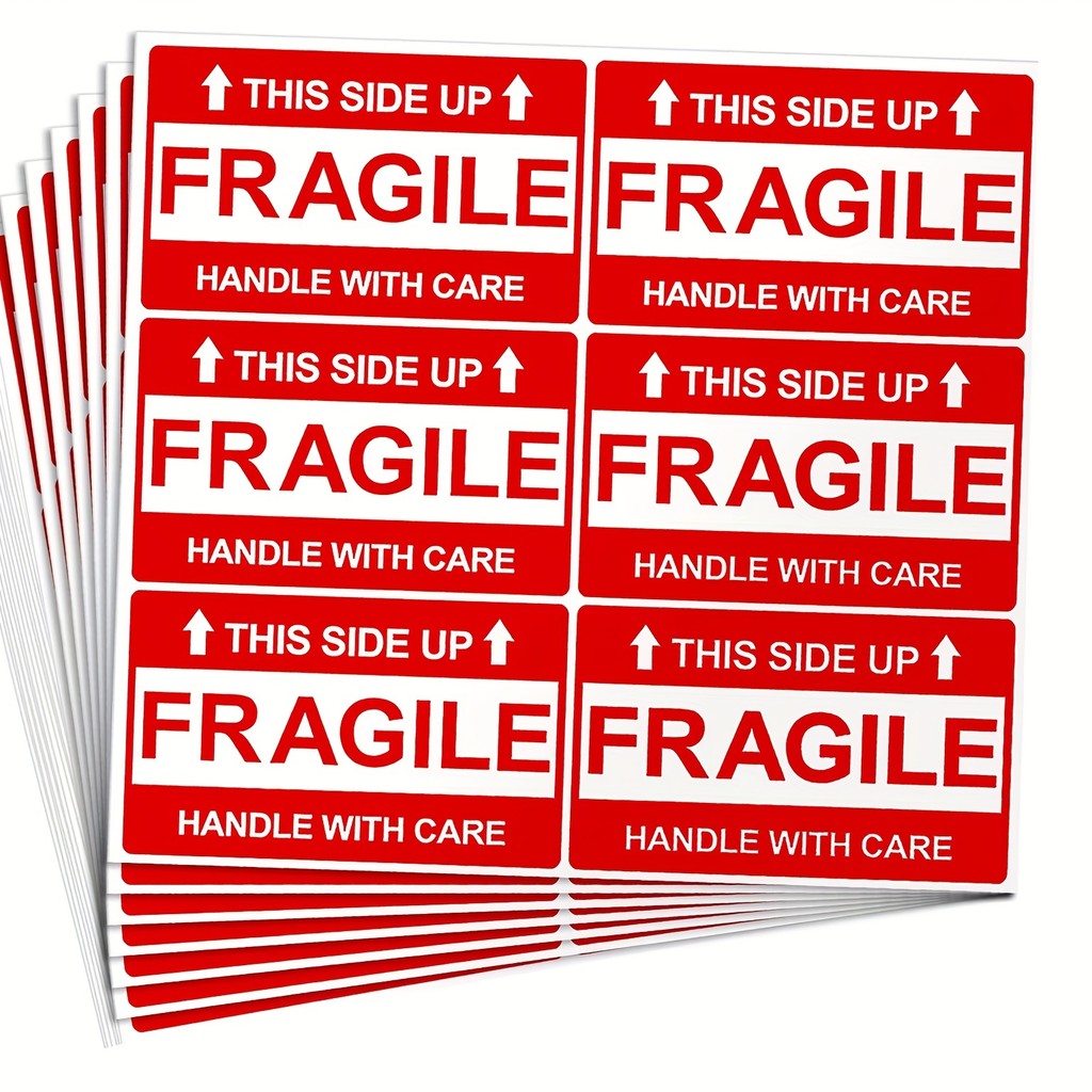 

120 Pieces Fragile Stickers, Strong Adhesive Fragile Labels, Careful Handling Stickers for Transportation, Fragile Stickers for