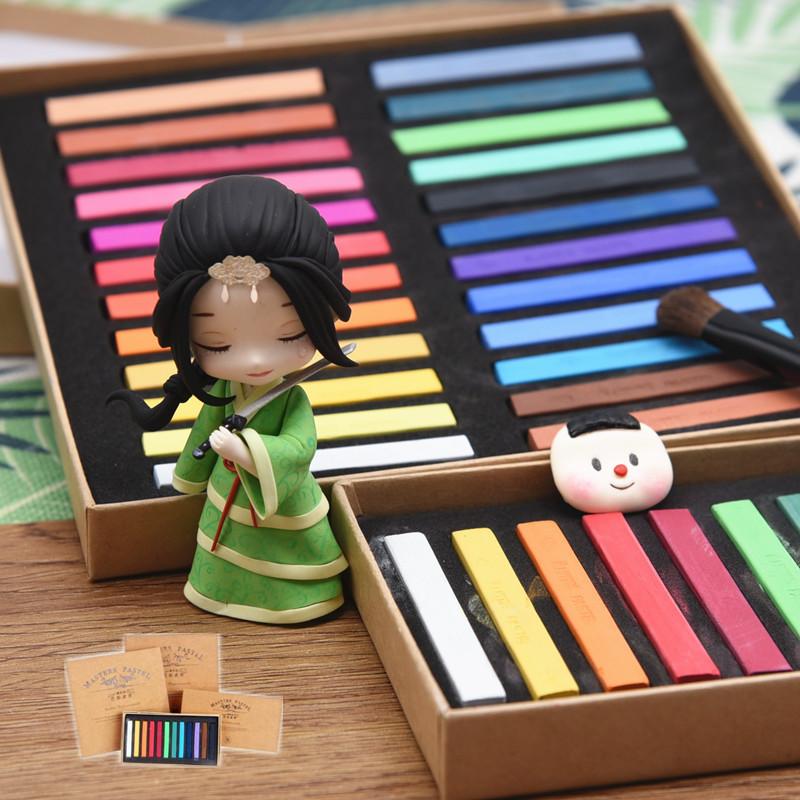 

12/24/36/48 Colored Chalk Set Children's Painting Hair Coloring Hand Office Toys Coloring with Art Stationery Supplies