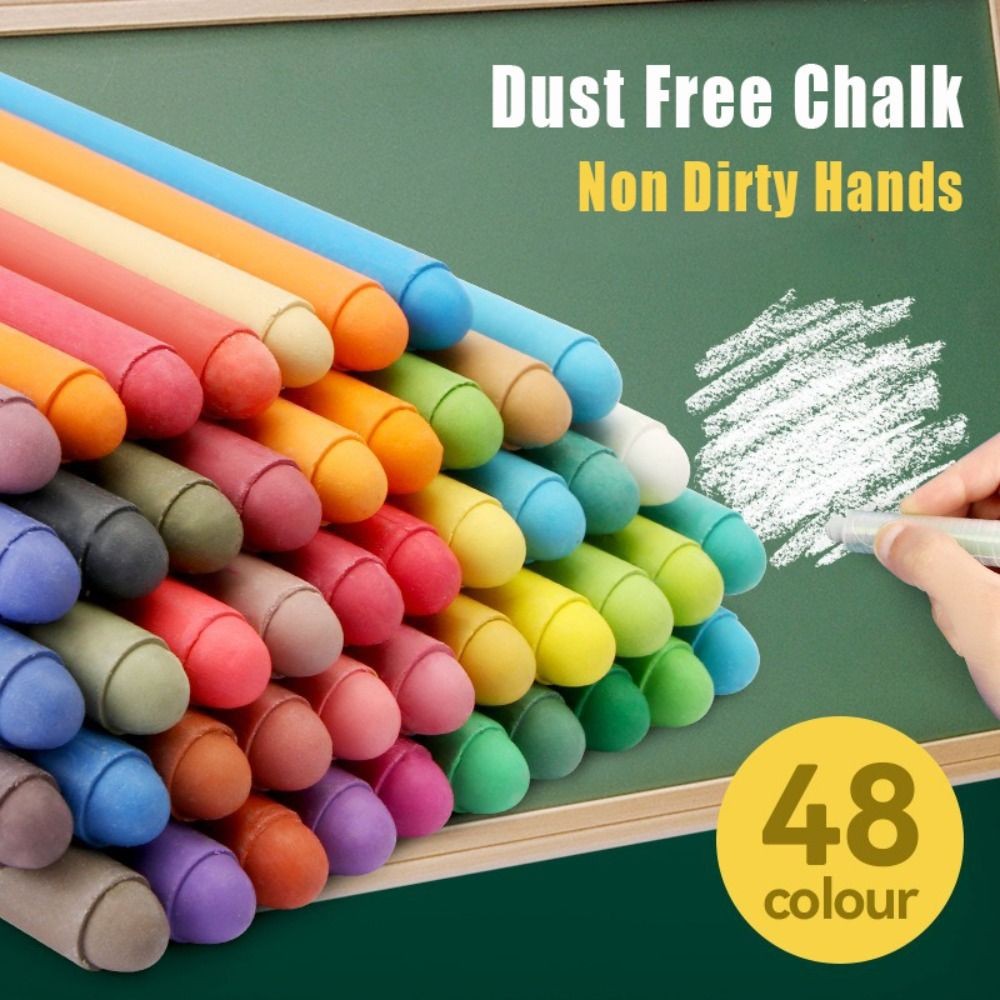 

Colored Water-soluble Chalk Erasable Blackboard Graffiti Painting Solid Water Chalk Non Dirty Hands Dust Free Chalk