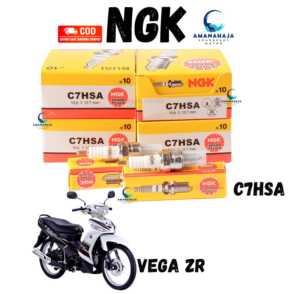 ( GARANSI ) ORI (PAKET 10 PCS) BUSI  C7HSA  VEGA ZR | BUSI ORIGINAL NGK SUKU CADANG SEPEDA MOTOR