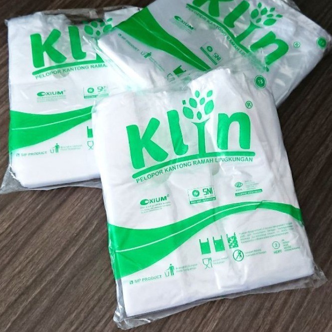 Kantong Kresek Plastik Bening Merk Klin Ramah Lingkungan SNI