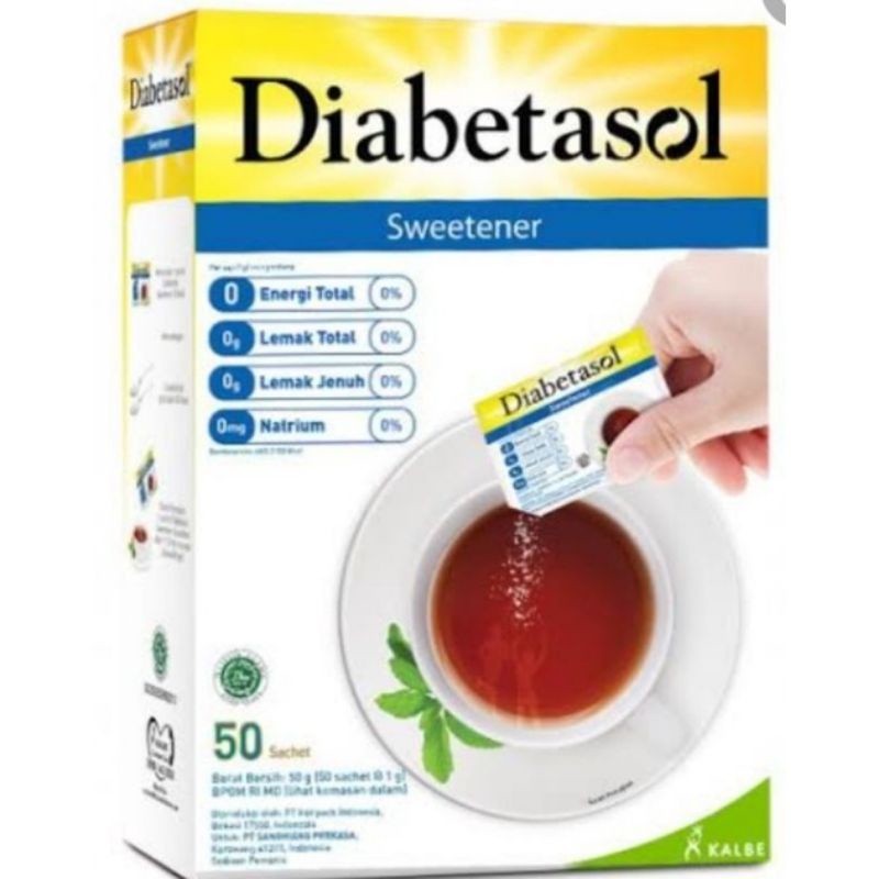 

banda aceh Diabetasol sweetener 50 sachet Gula Diabetasol murah Gula Diabetes DEBM Keto