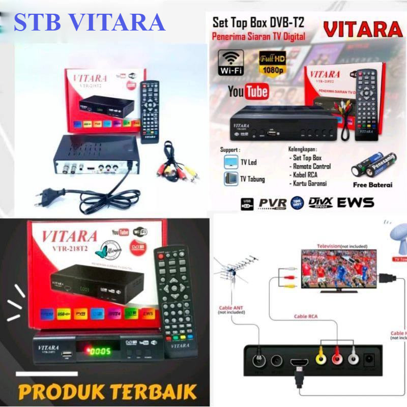 Set Top Box Digital / STB Wifi / Receiver Penerima Siaran Full HDl / Set Top Bok Vitara / STB Vitara
