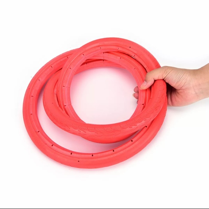 NEW BAN PADAT SEPEDA FIXIE/BAN MATI SEPEDA FIXIE/BAN TUBLLES SEPEDA FIXIE - Merah