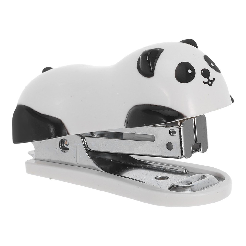 

Panda Shaped Mini Desk Stapler Unique Design Plastic Metal Lightweight Compact Portable School Home Office Fun