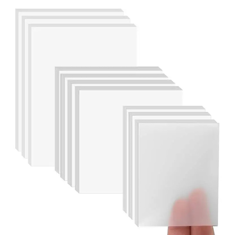 

50 Sheets Transparent Sticky Notes Self-Stick Note Pad Clear Notes Self Adhesive Removable for Studying Writing in Text Book