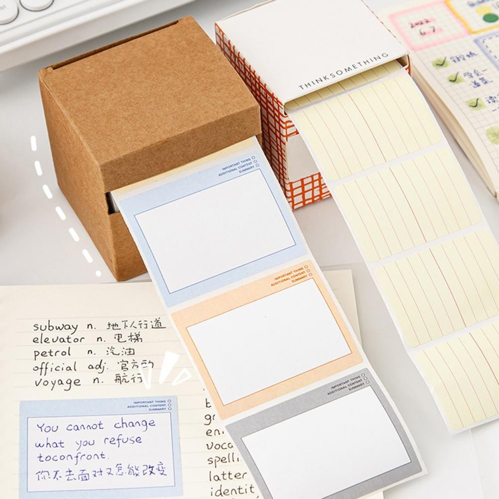 

Students Sticky Note Sticky Note Roll Ink-proof Paper Peelable Pulling Type Mini Memo Pad Ideal Stationery Supplies for Students