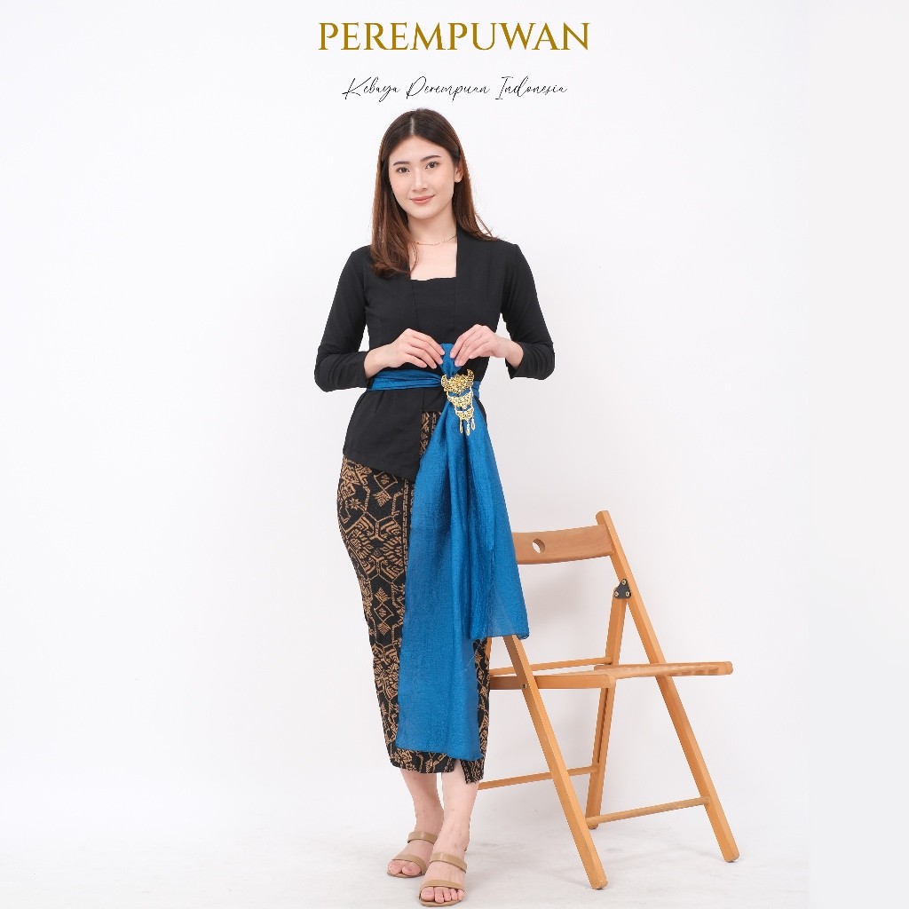 [ PROMO ]PEREMPUWAN Set Kebaya Jadi Bali Kutu Baru Kartini Wisuda Modern Hitam Putih Baju Adat Batik