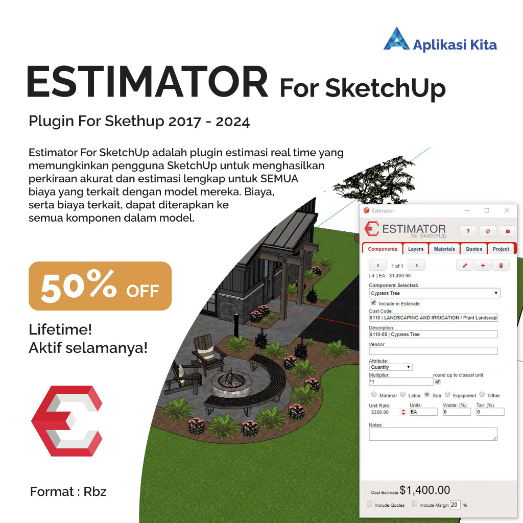 Estimator for SketchUp - For Windows
