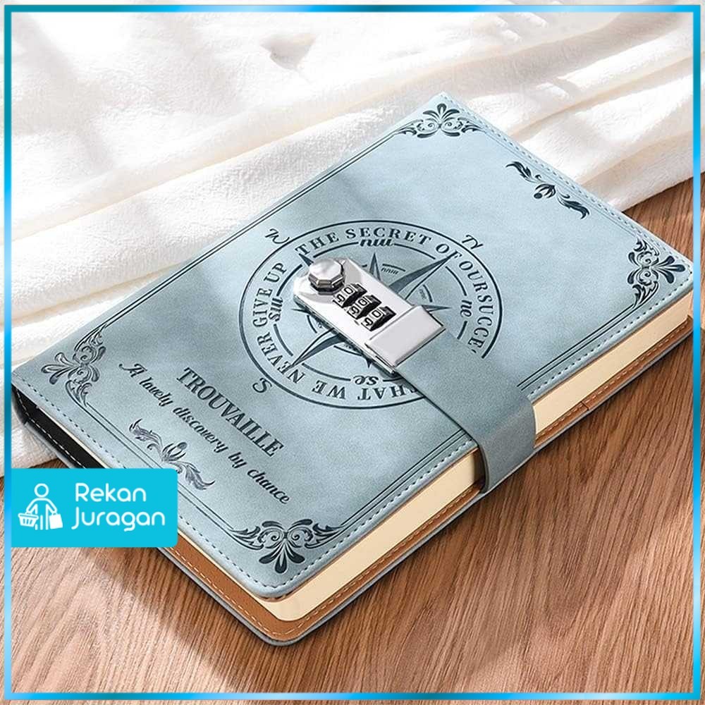 

Toddi Buku Jurnal Leather Diary 200 Halaman Grid A5 with Lock - TD22