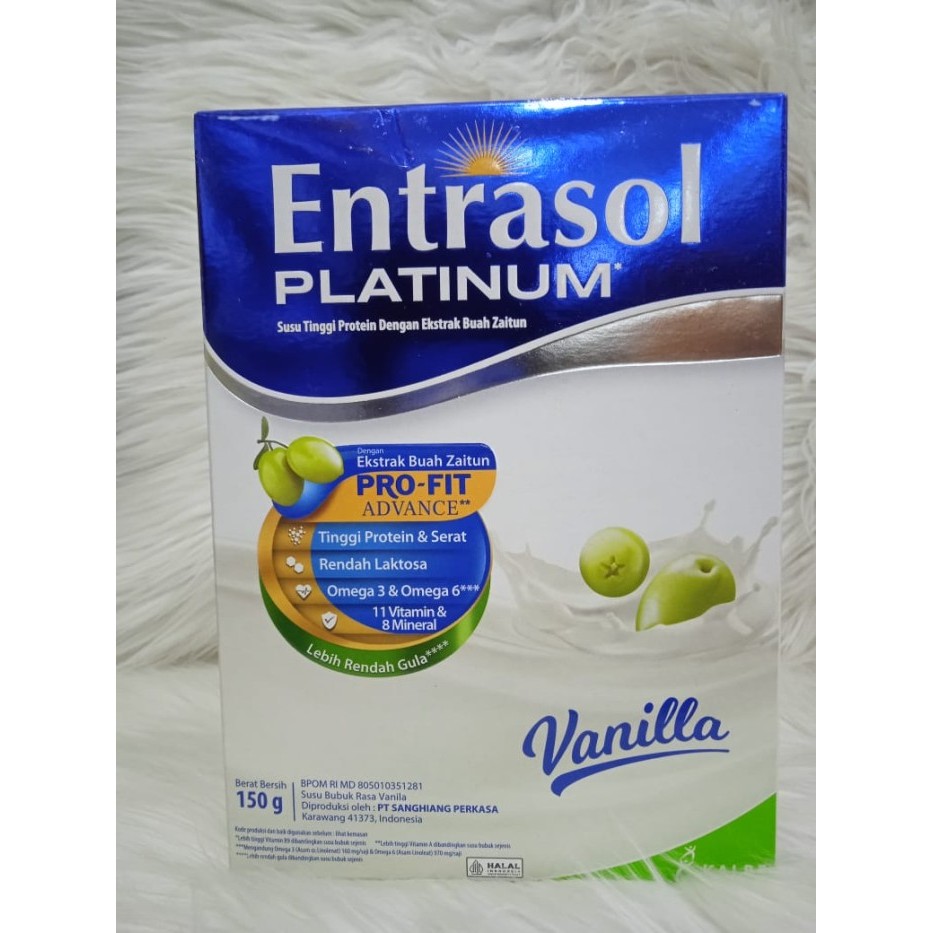 

Entrasol Plainum Vanila Ekstrak Buah Zitun - 150gr