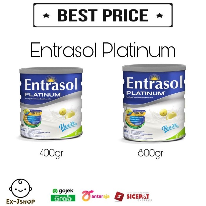 

[[Promo]]BEST SELLER ENTRASOL PLATINUM 800gr Vanila / Entrasol Platinum 400gr - 400gr, Coklat