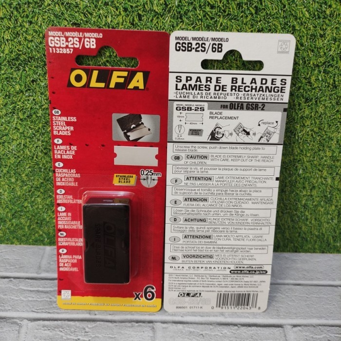 

Refil Scraper GSB-2S/6B Stainless steel blade for GSR-2 (6pc/pack)OLFA