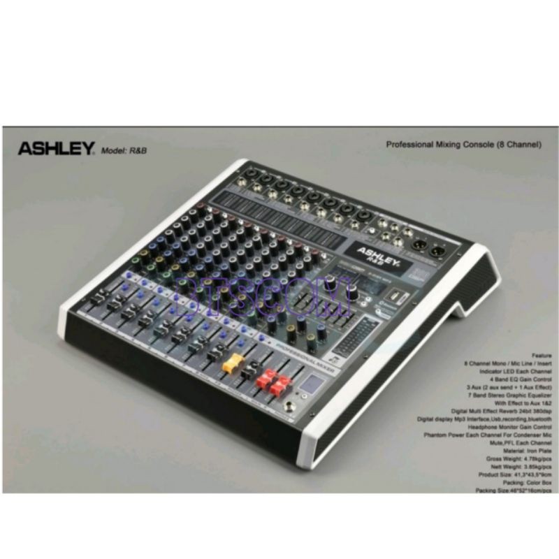 PUNCAK PROMO Mixer Ashley R&B8 Original R&B 8 Channel Bluetooth - USB Mixer Ashley