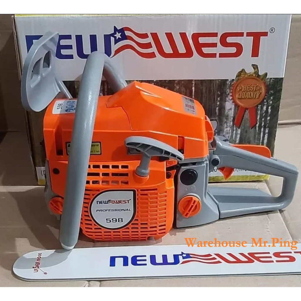 Gergaji Mesin Kayu New West 598 Chainsaw 22 inch