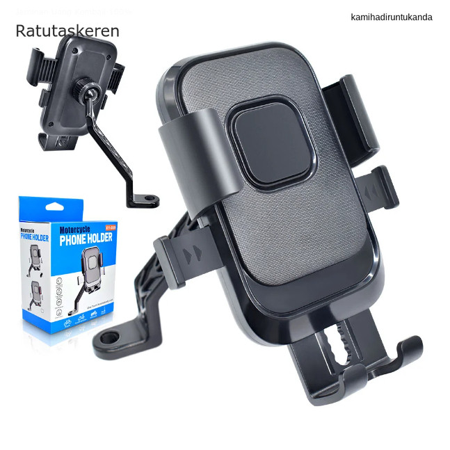 Stand Motor Zamzam0525 HD088 Holder Hp Motor 12L7-102 Stand Penyangga Handphone Braket Spion Keren