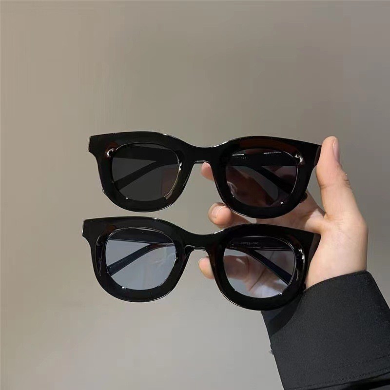 {COD️}Kacamata Hitam Bulat Pria Wanita Owl Korea Gaya Retro Vintage Transparan Kacamata Trend Wanita