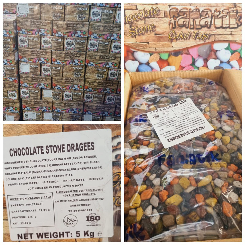 

Coklat Kerikil 5kg Original Fanatik / Rosebrand 3kg / Cokelat Batu LOVE Isi 5kg / Cokelat Almond 5kg / Made In Turkey Exp 2026