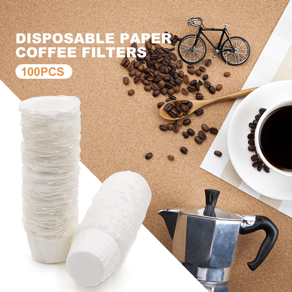 100Pcs K-Cup Pods Replacement White Coffee Paper Pod Disposable Coffee Filters Coffee Paper Pods for