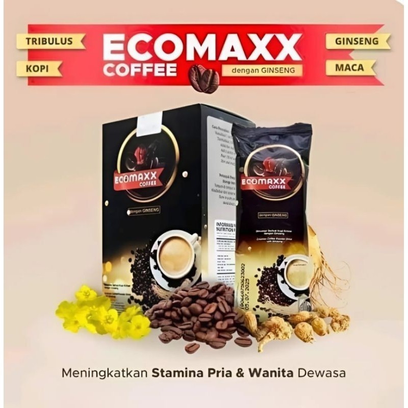 

Ecomaxx coffee original 100% bpom 1 box isi 10 sachet