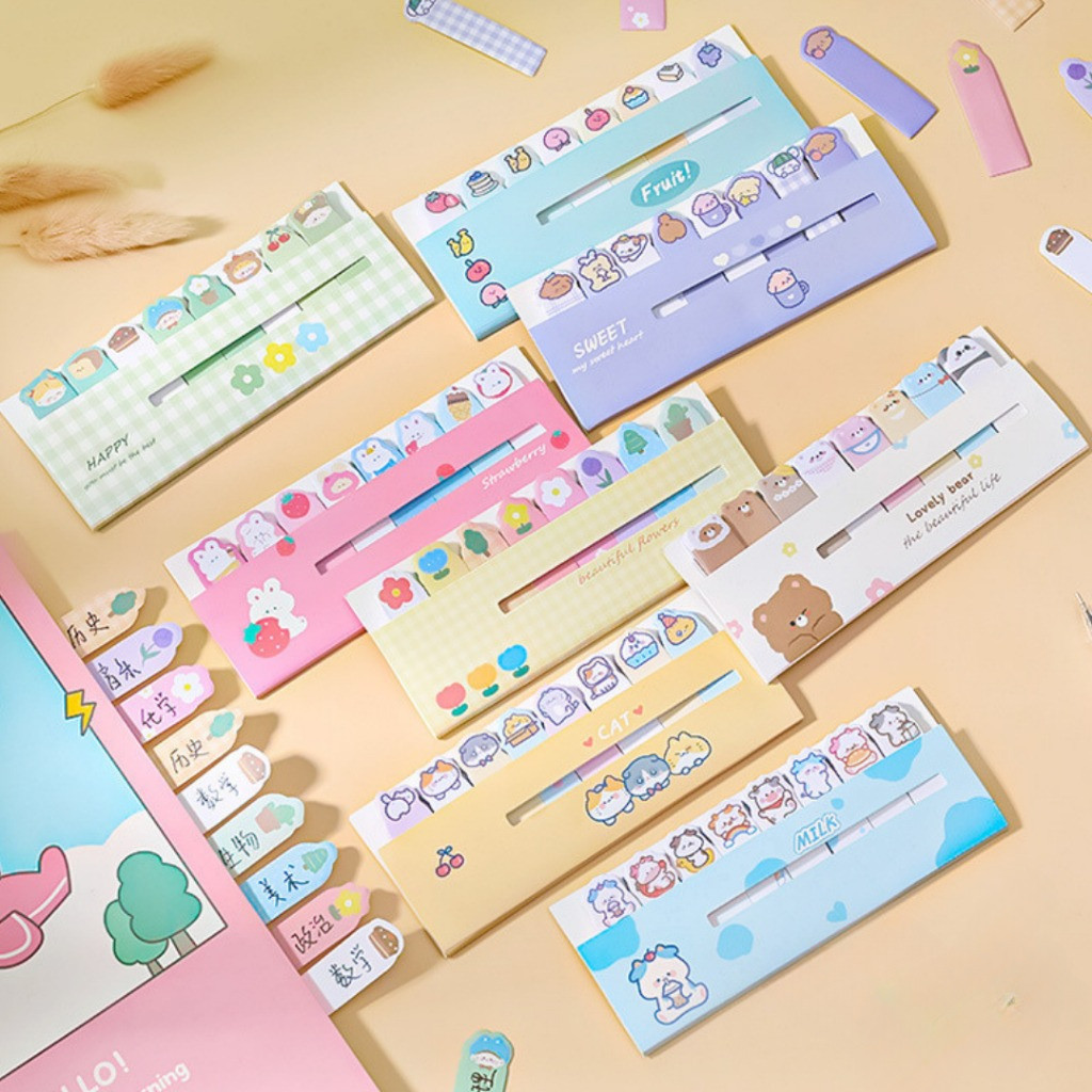 

Sticky Notes Karakter 8IN1 /sticky notes /Penanda Buku Stationery Memo /Tempelan Kertas Catatan 120 Lembar/pembatas buku lucu DOC
