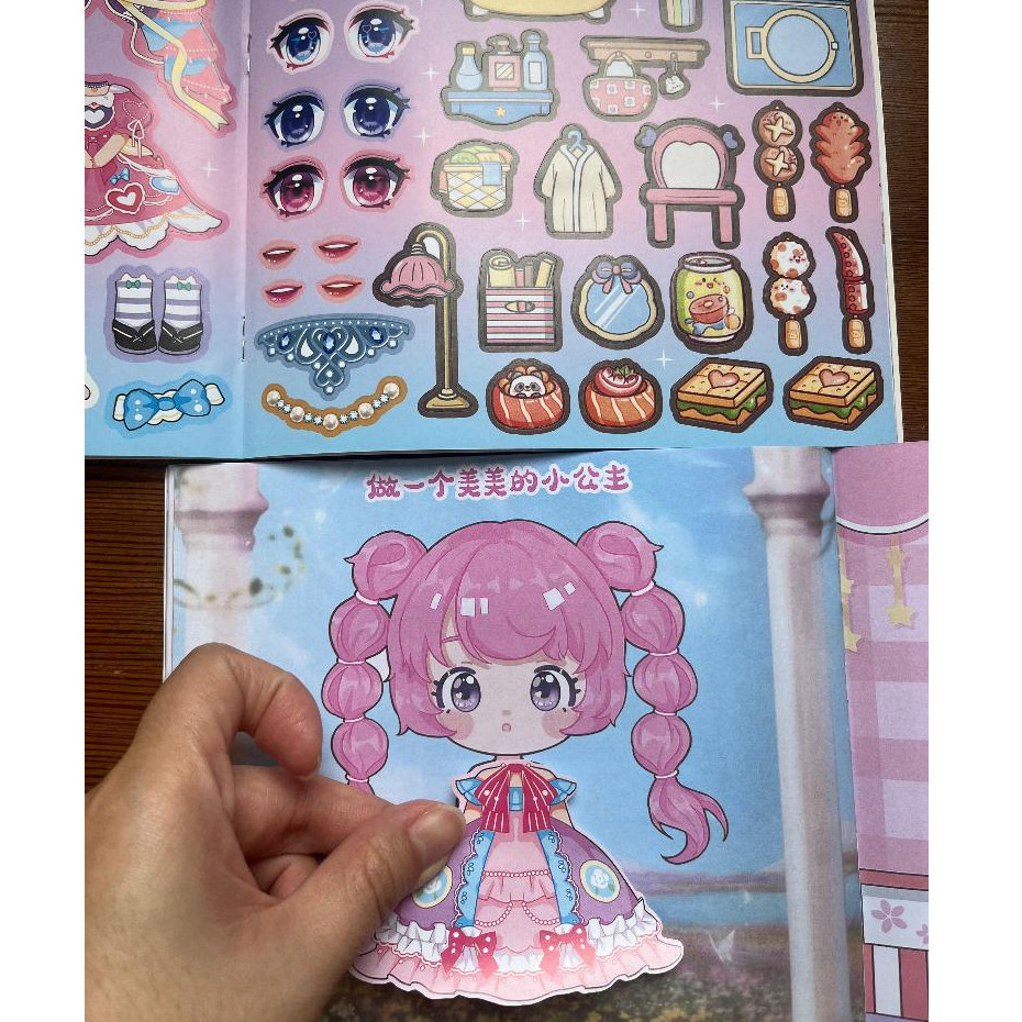 

Stiker Ganti Wajah Sticker Make Up Sticker Dress Up Book Buku Stiker DIY Fashion Ganti Baju
