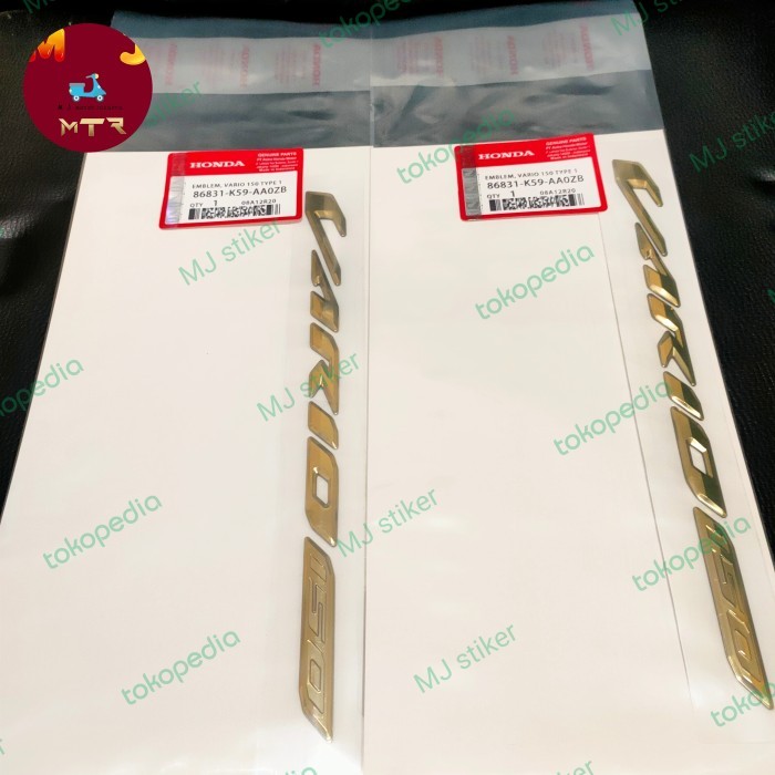 Emblem Honda Vario 150 Gold Original 2018-2022