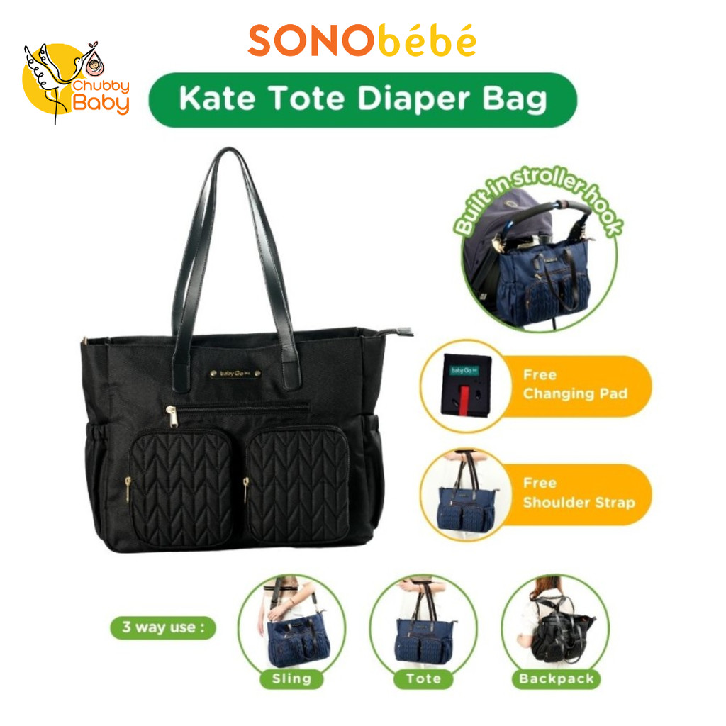 BabyGO Inc Kate Tote Diaper Bag | Tas Perlengkapan Bayi